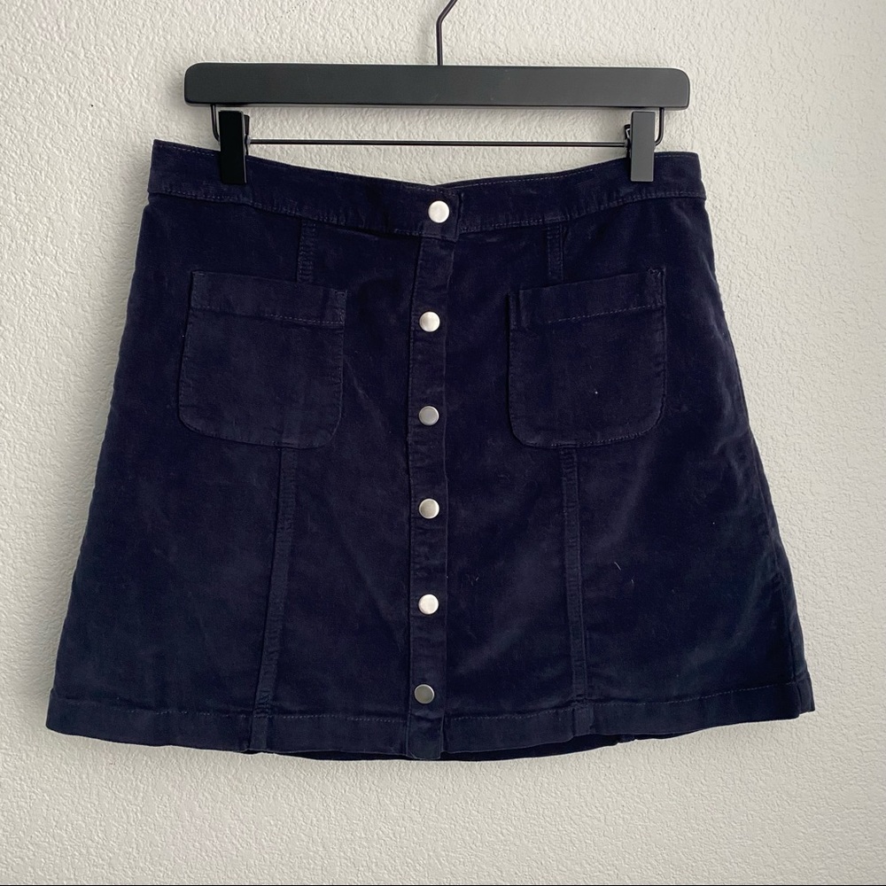 Urban outfitters corduroy button down mini skirt
